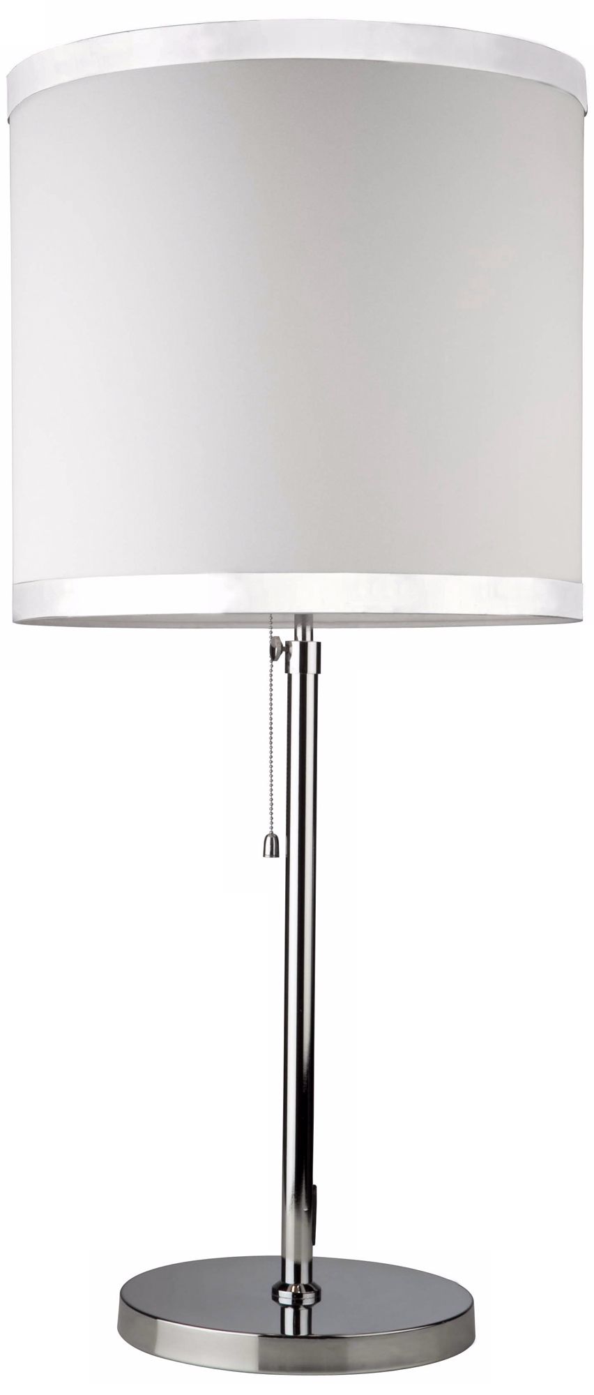 Artcraft Madison White and Chrome Adjustable Table Lamp