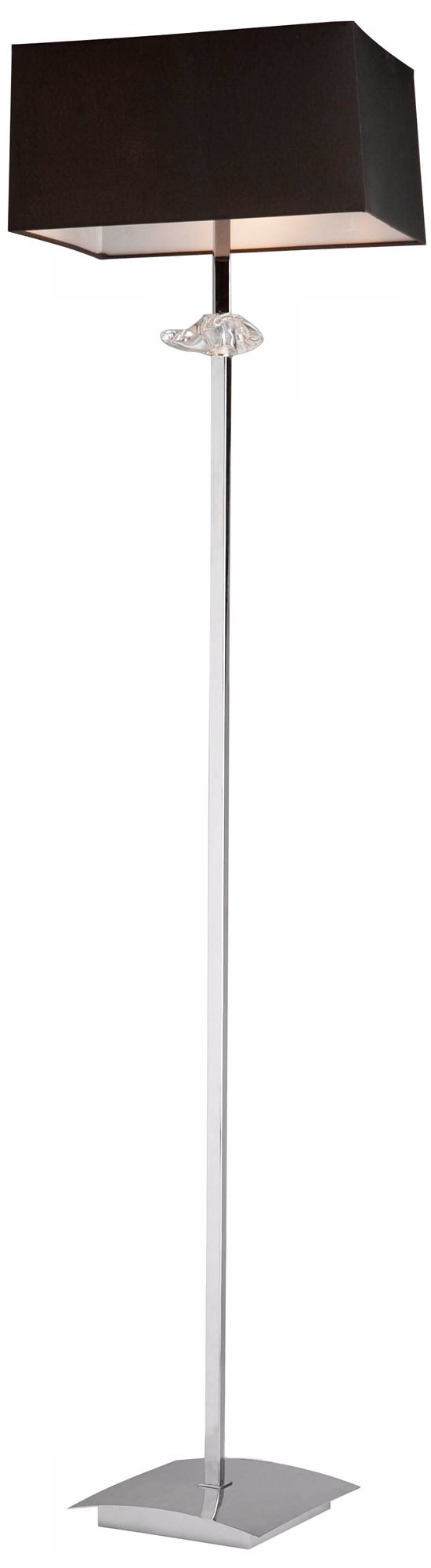 Artcraft Savoy Black Chrome Floor Lamp