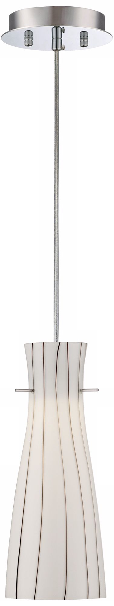 Possini Euro Striped Glass LED Mini Pendant Light