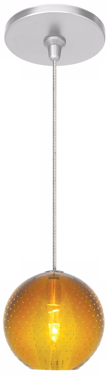 LBL Bullé Amber Nickel Pendant Light