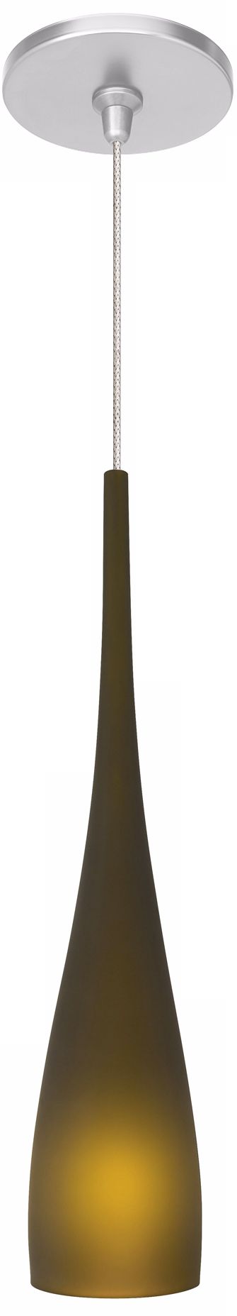 LBL Cypree Olive 14" High Nickel Pendant Light