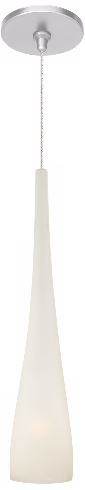 LBL Cypree Frost 14" High Nickel Pendant Light