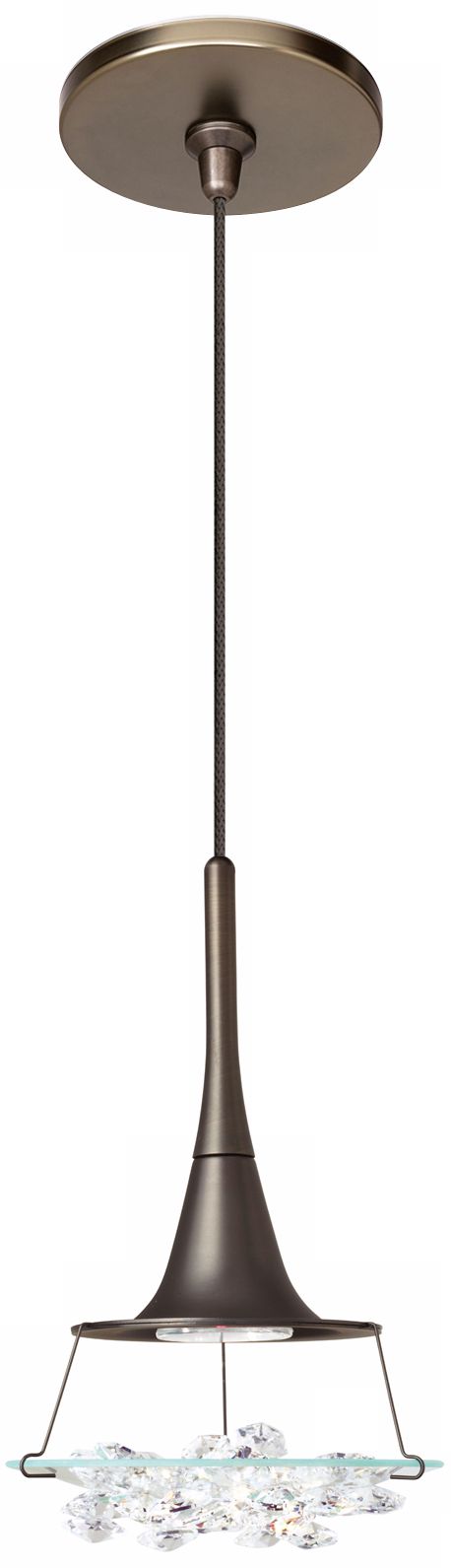 LBL Vision Clear Crystal Bronze Pendant Light