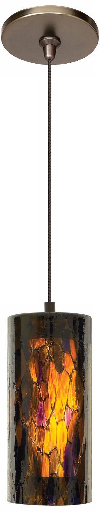 LBL Abbey Amber Purple Bronze Pendant Light