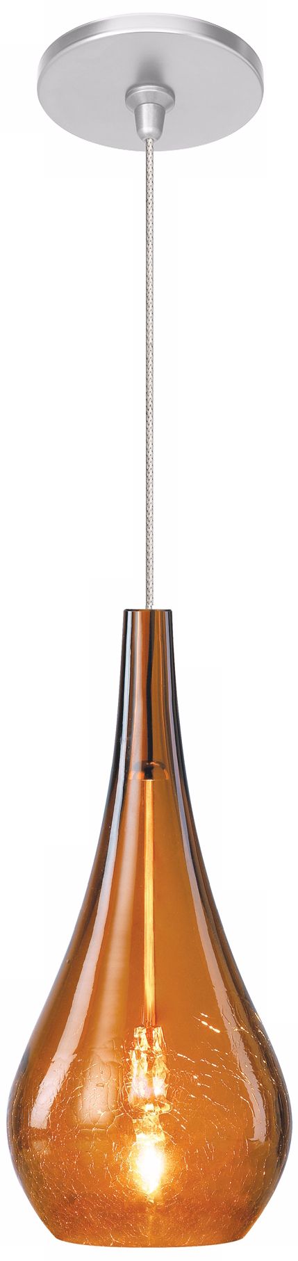 LBL Seguro Amber Nickel Pendant Light