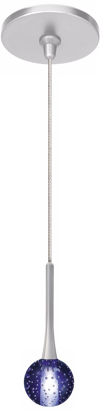 LBL Crystal Ball Blue Nickel Pendant Light