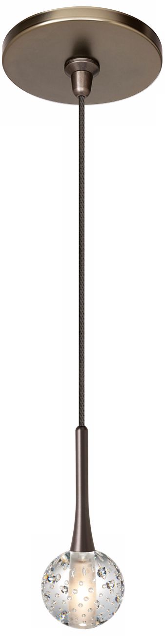LBL Crystal Ball Clear Bronze Pendant Light