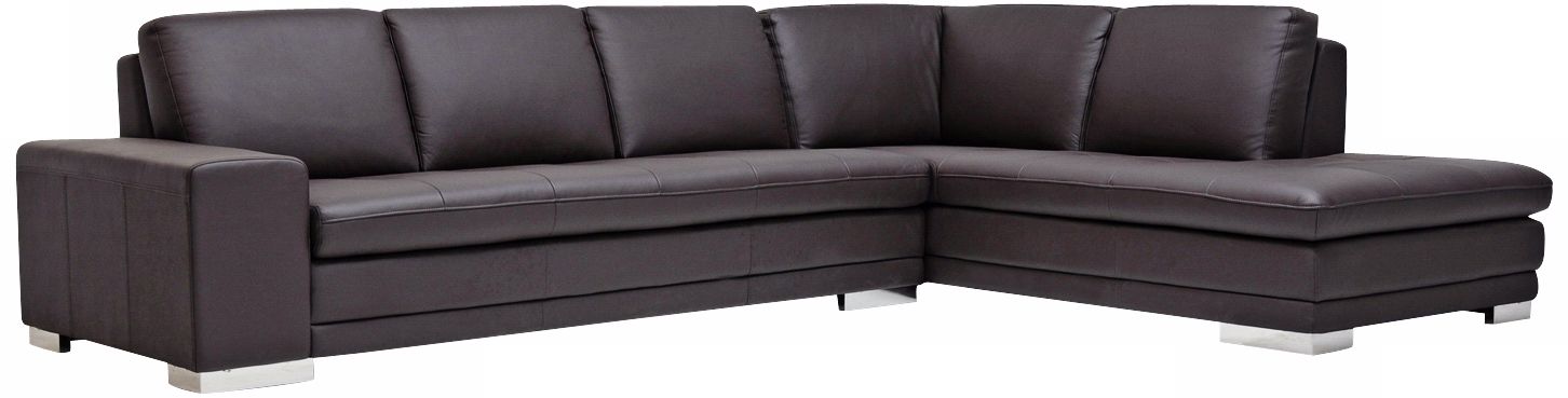Callidora Dark Brown Leather Sofa Sectional