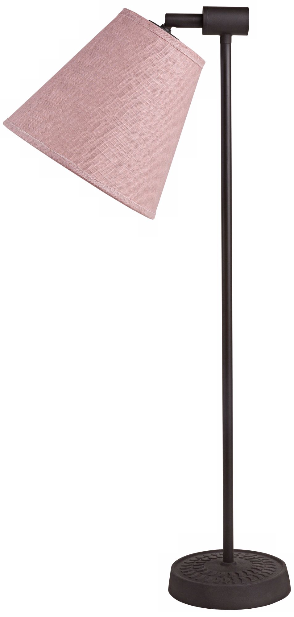Lights Up! Zoe Rose Tweed Antique Iron Desk Lamp