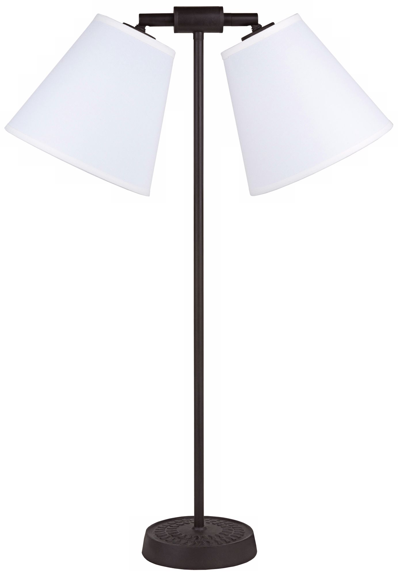 Lights Up! Zoe Twin Light Ivory Ipanema Desk Lamp