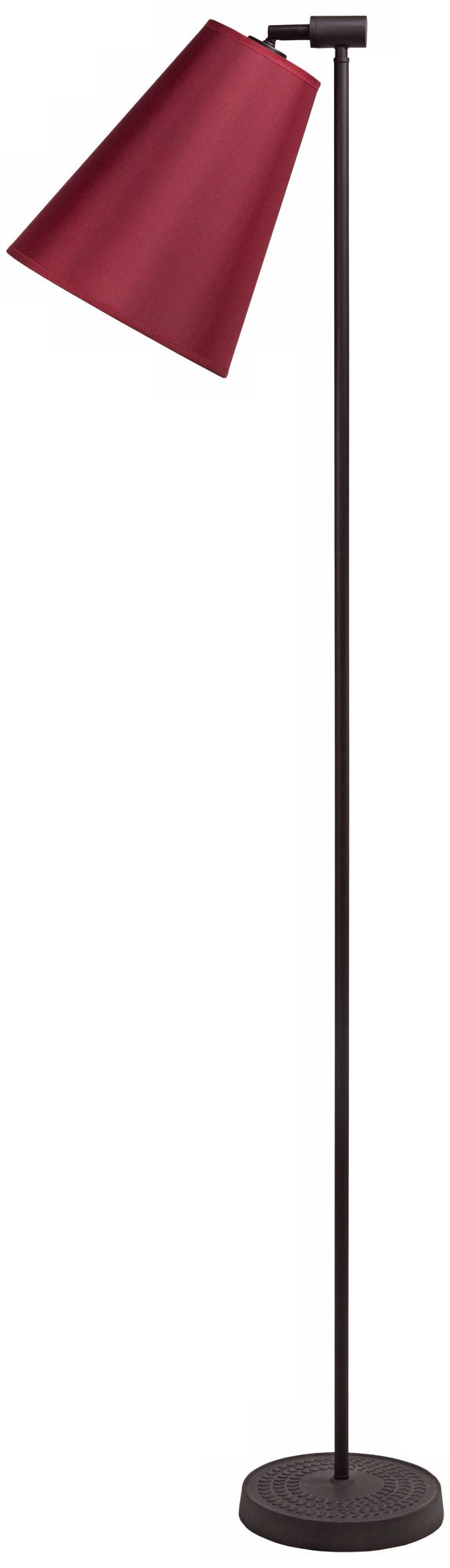Lights Up! Zoe Brick Silk Glow Antique Iron Floor Lamp