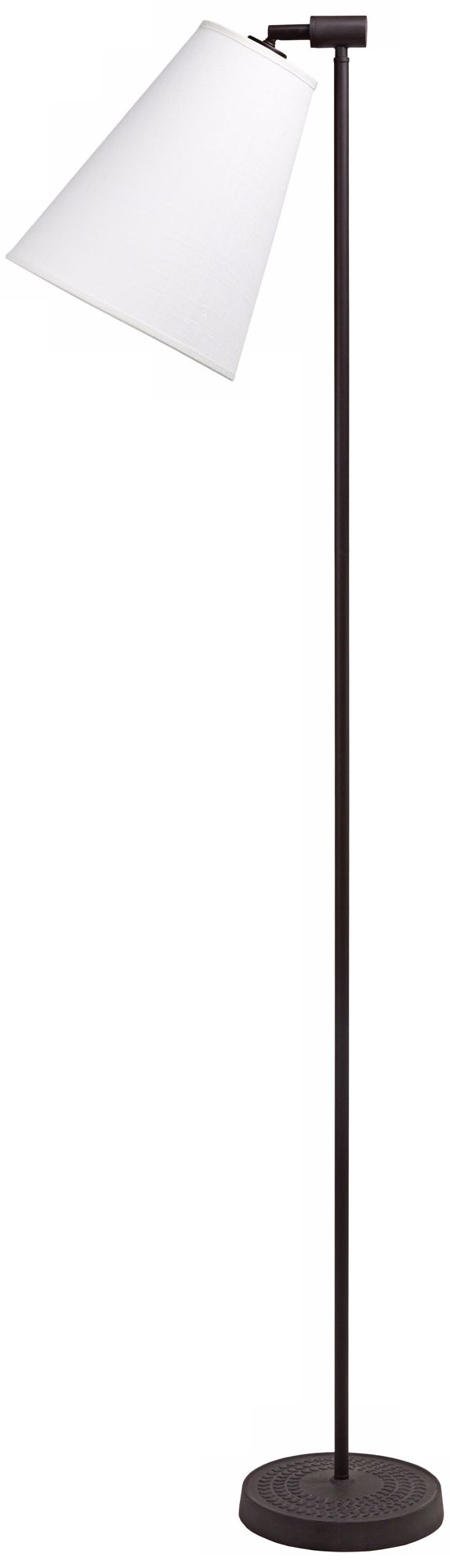 Lights Up! Zoe Natural Linen Antique Iron Floor Lamp