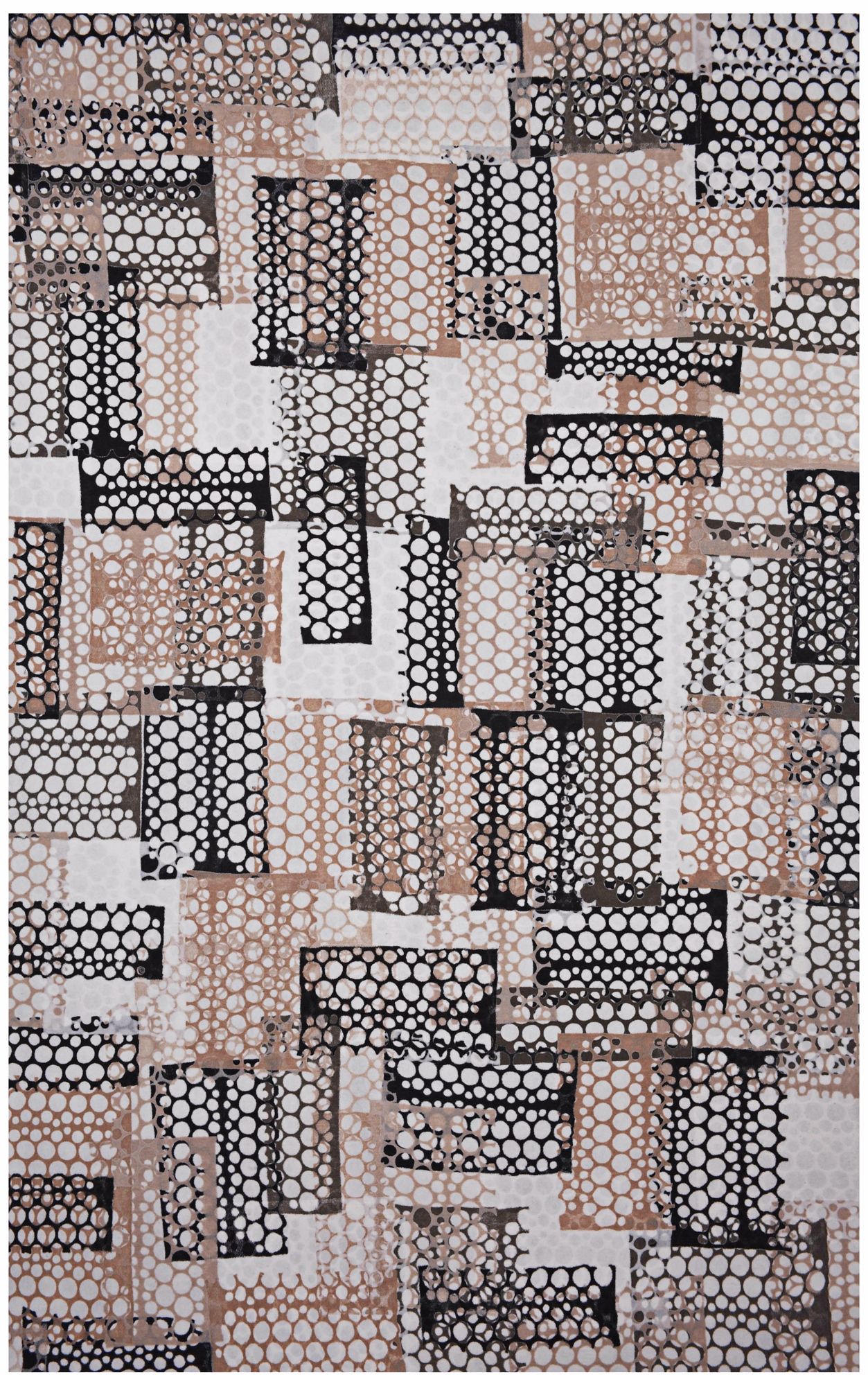 Liora Manne Visions I Mesh Dot Black/White Area Rug