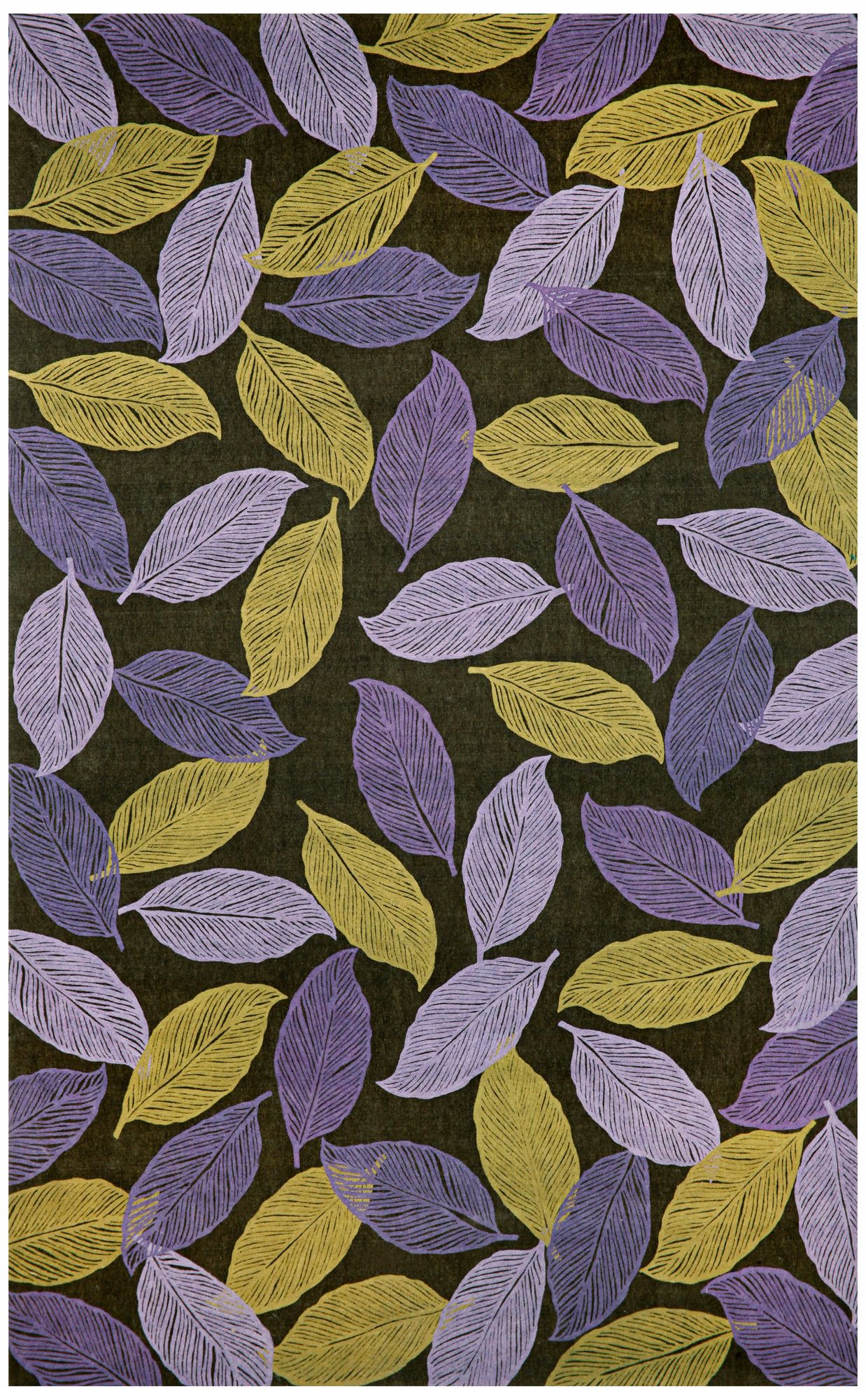 Liora Manne Visions I Mystic Leaf Purple Area Rug