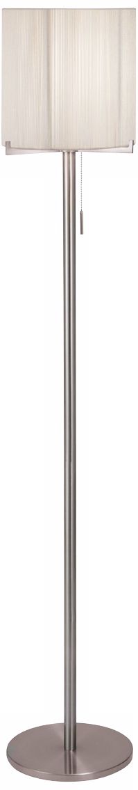Sonneman Boxus Round Satin Nickel Floor Lamp