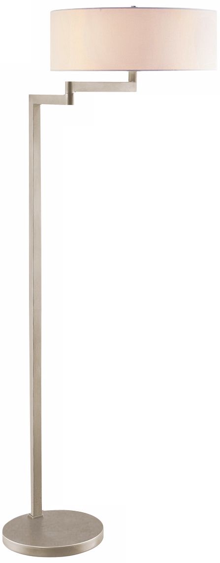Sonneman Osso Satin Nickel Swing Arm Floor Lamp
