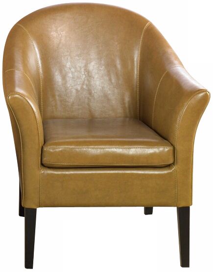1404 Camel Leather Club Chair