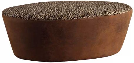 Hostess Leopard Round Ottoman