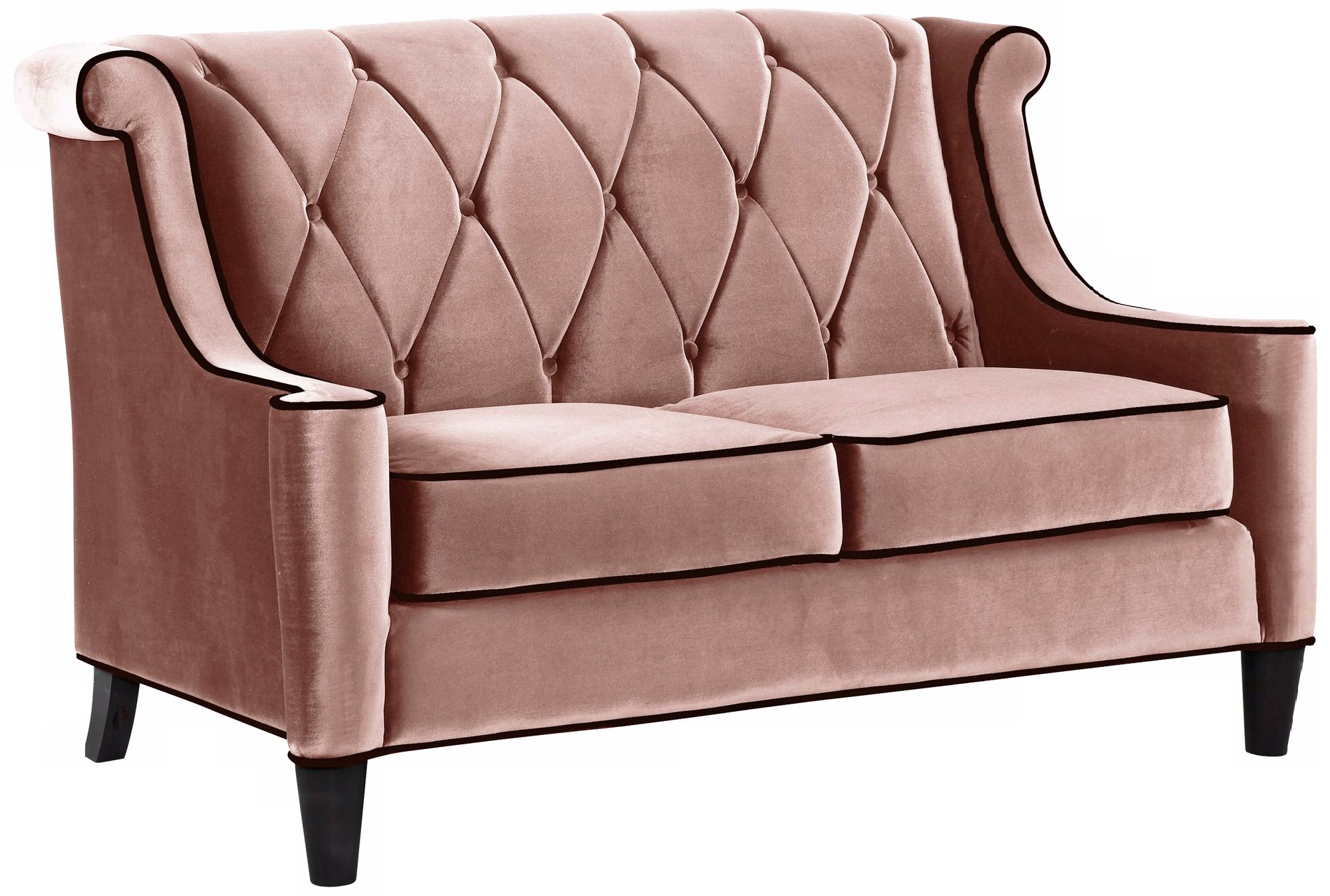 Barrister Caramel Velvet Love Seat