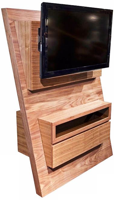Aspen Slant Walnut TV Stand