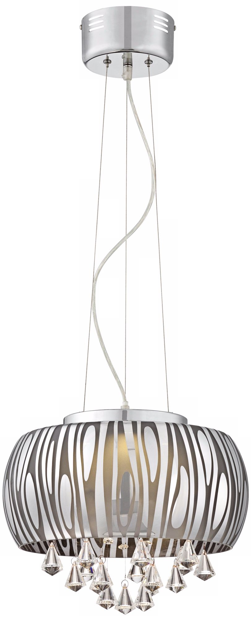 Carlstad Chrome 13 3/4" Wide Crystal LED Pendant Light