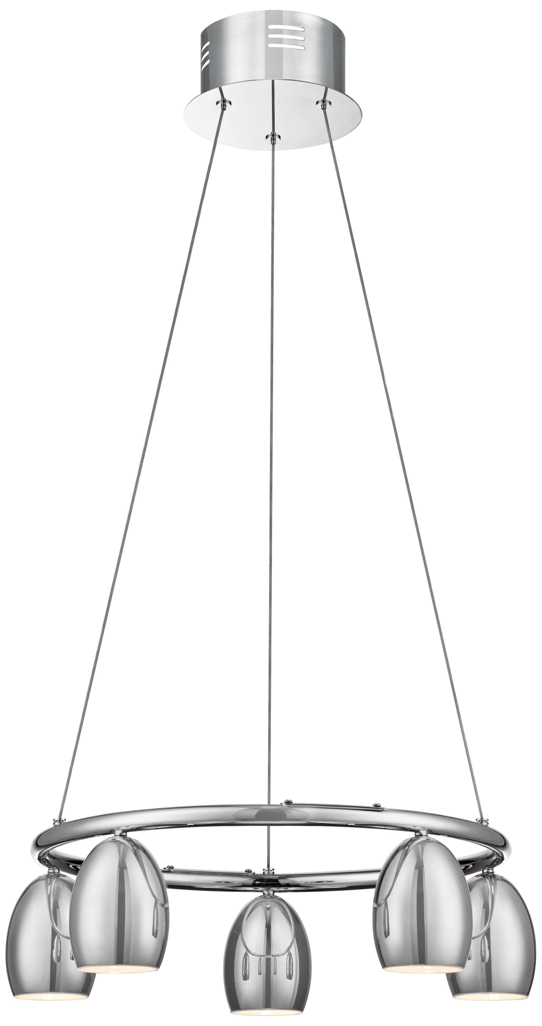 Possini Euro Revolution Chrome 18" Wide LED Pendant Light
