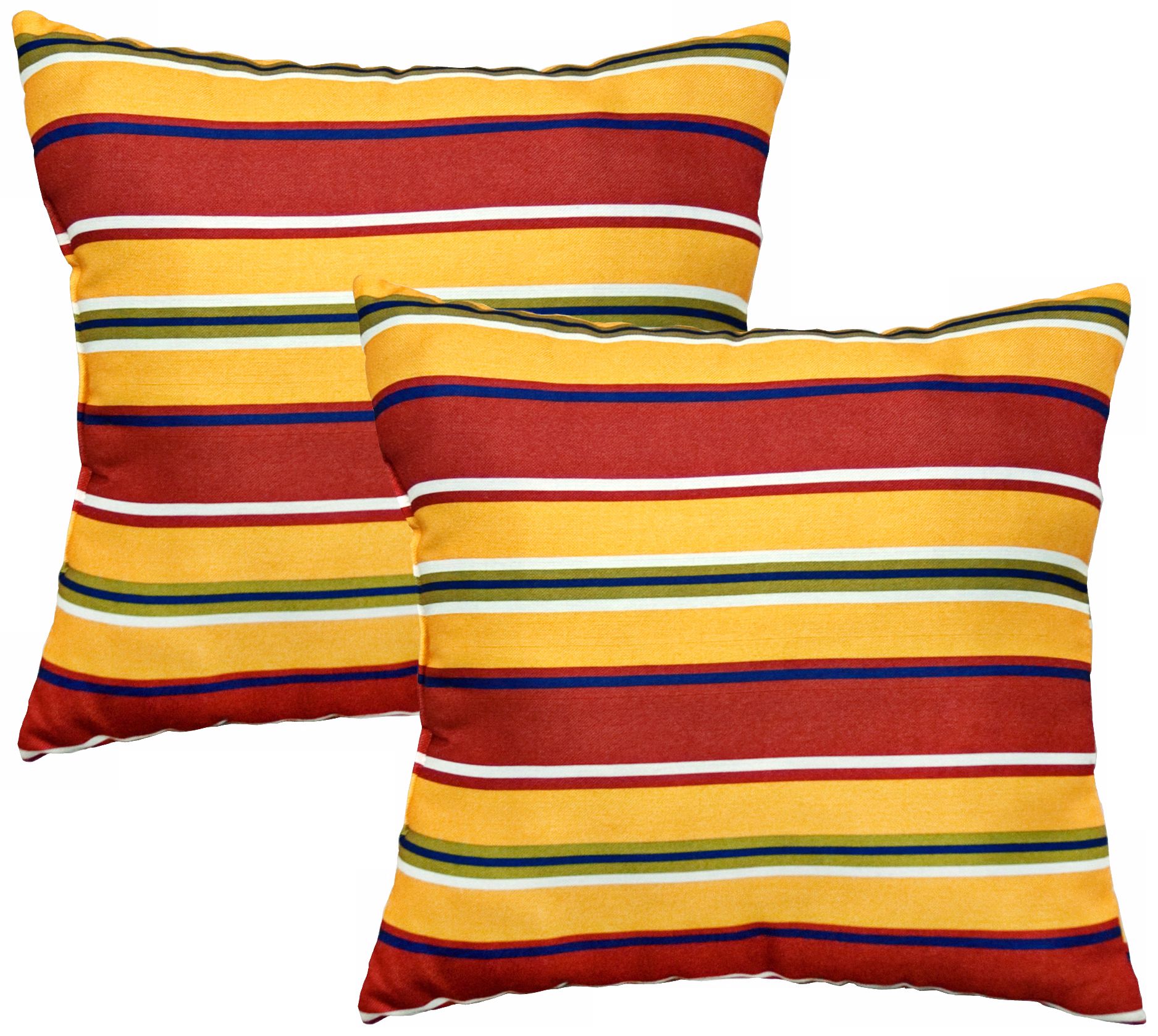 Set of 2 Carnival Stripe Outdoor Accent Pillows