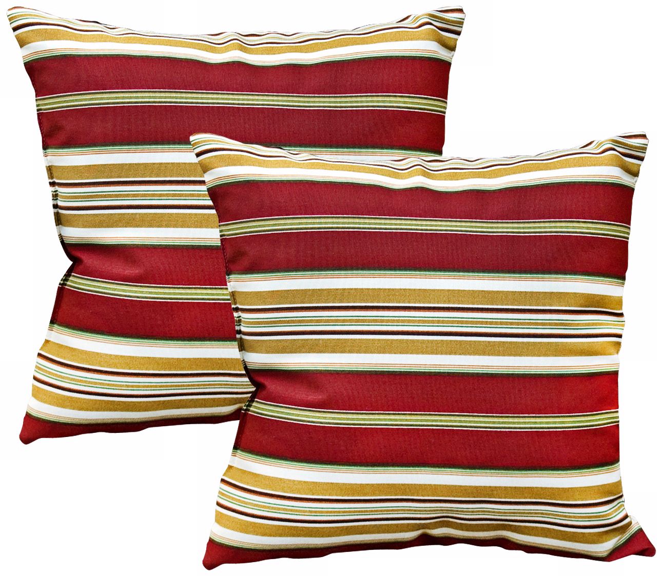 Set of 2 Roma Stripe Outdoor Accent Pillows