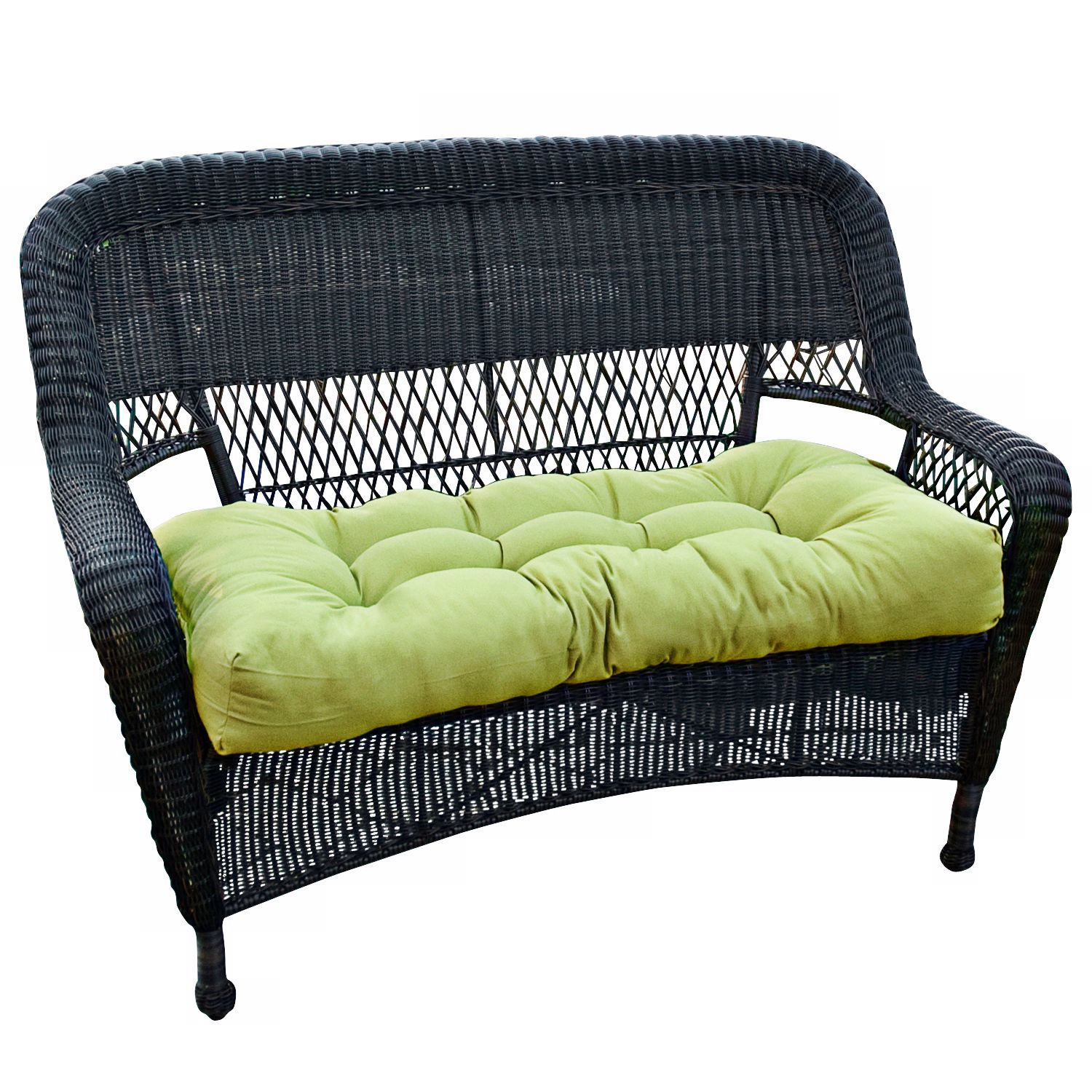 Kiwi 42" Wide Green Outdoor Settee Cushion