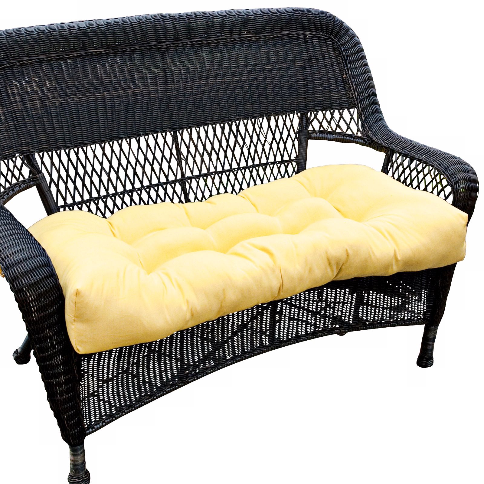 Sunbeam 42" Wide Yellow Outdoor Settee Cushion