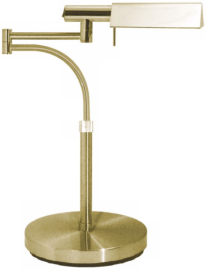 Sonneman E-Tenda Satin Brass Swing Arm Pharmacy Desk Lamp