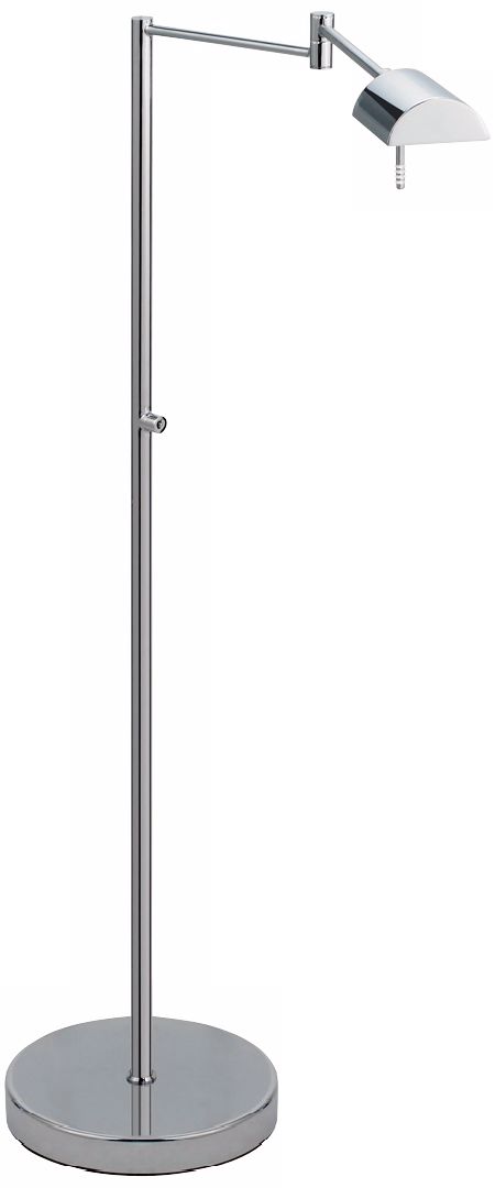 Sonneman D-Lite Polished Chrome Swing Arm Floor Lamp