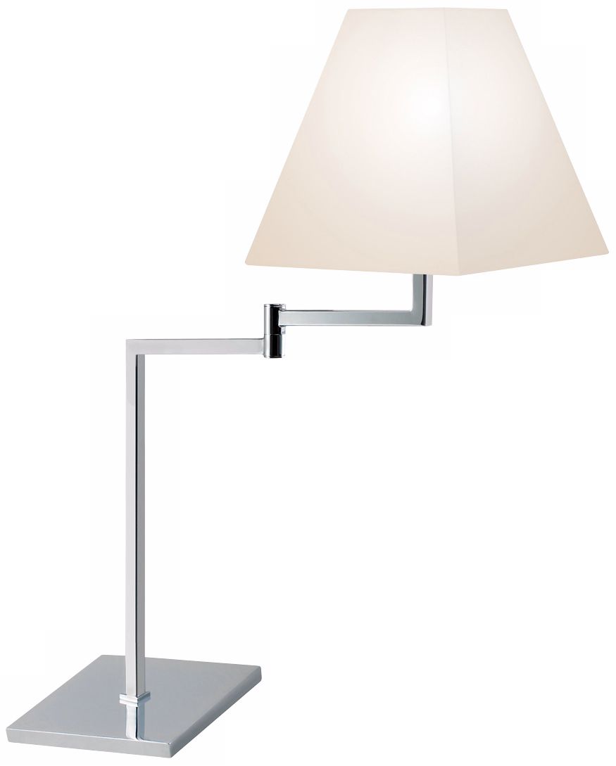 Sonneman Square Polished Chrome Swing Arm Desk Lamp