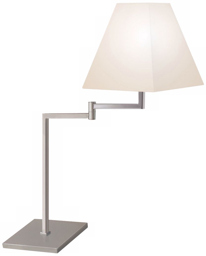 Sonneman Square Satin Nickel Swing Arm Desk Lamp