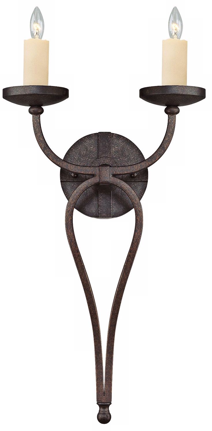 Elba Bronze 2-Light 24" High Savoy House Sconce