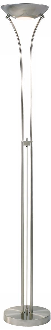 Sonneman Flare Satin Nickel Torchiere Floor Lamp