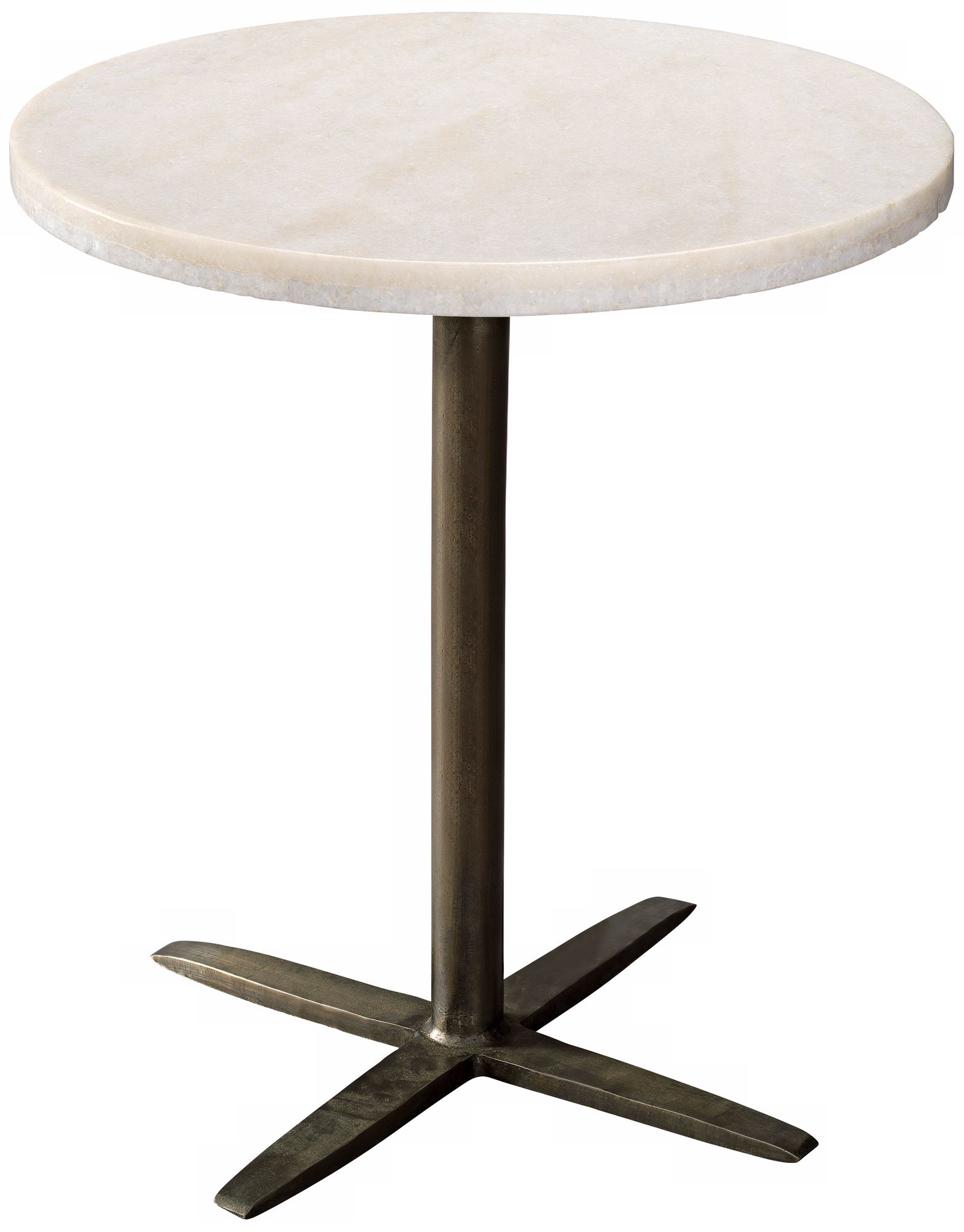 Jamie Young Berlin White Marble Accent Table