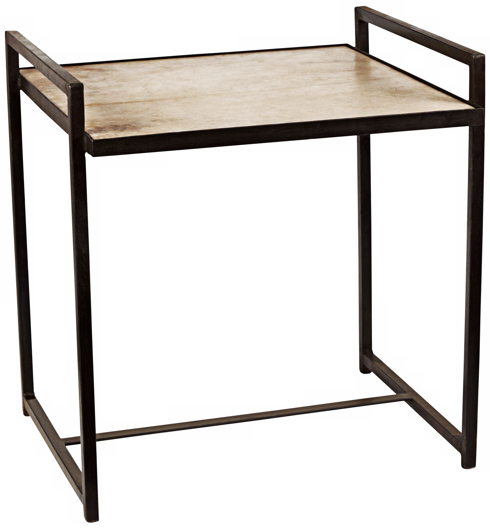 Jamie Young Large Steel Vellum Side Table
