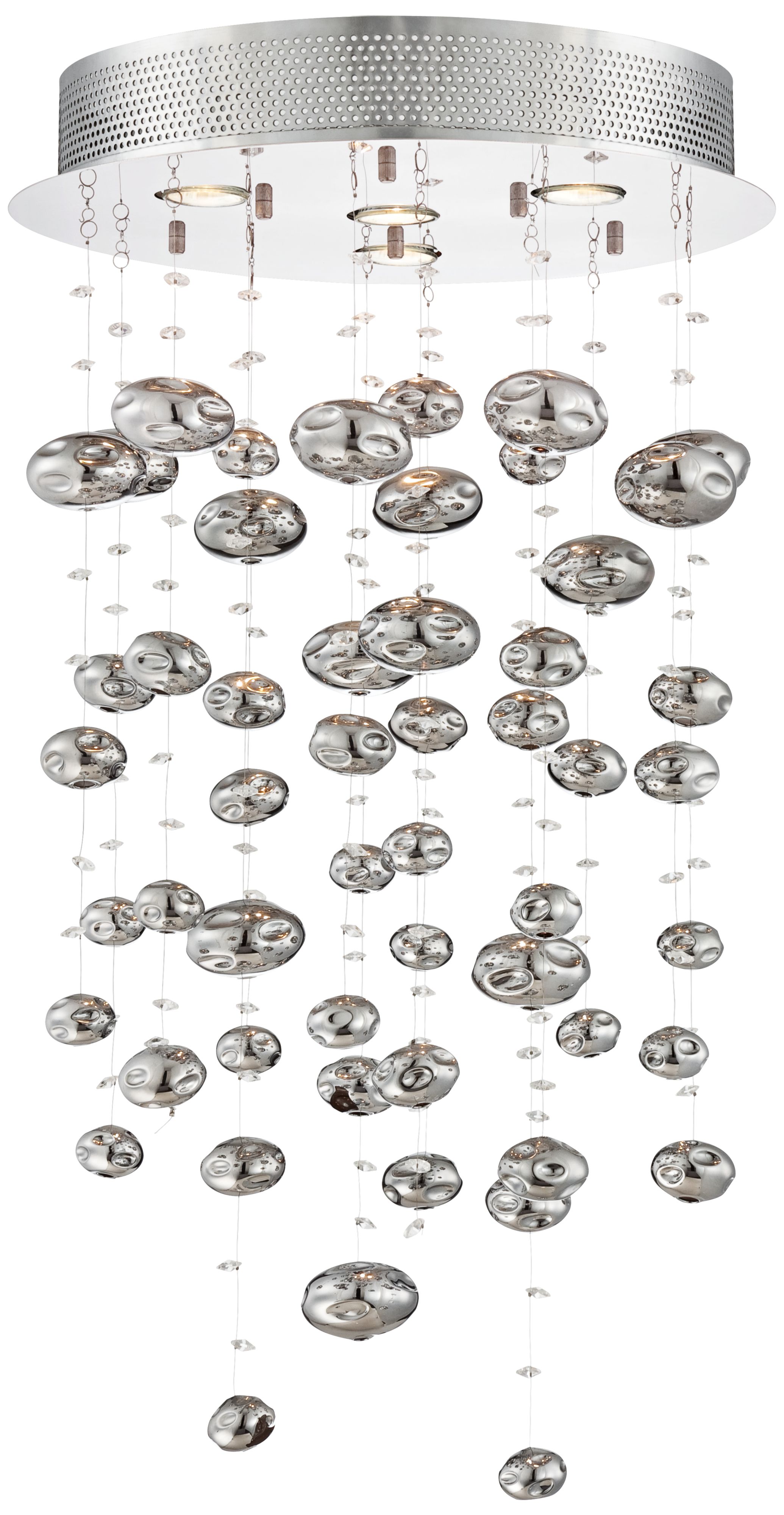 Mesosphere 17 3/4" Wide Glass and Chrome Chandelier