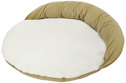 Happy Hounds Harley Medium Tan Reversible Bolster Dog Bed