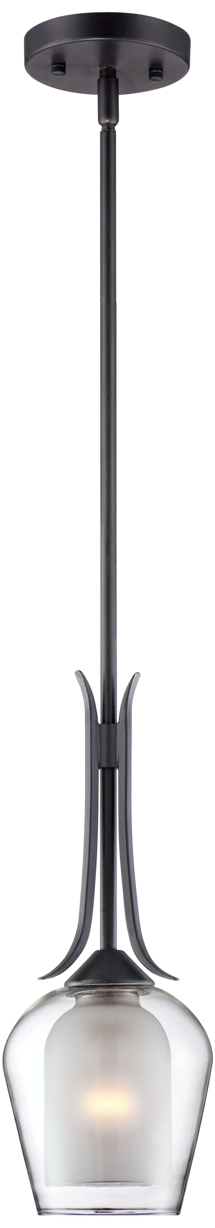 Black Finish Votive Clear Glass 6" Wide Mini Pendant Light