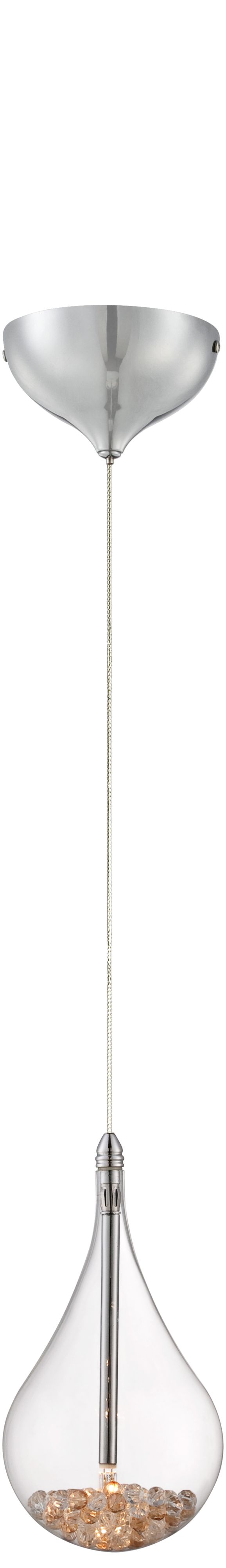 Accent Drop 4 3/4" Wide Chrome and Glass Pendant Light