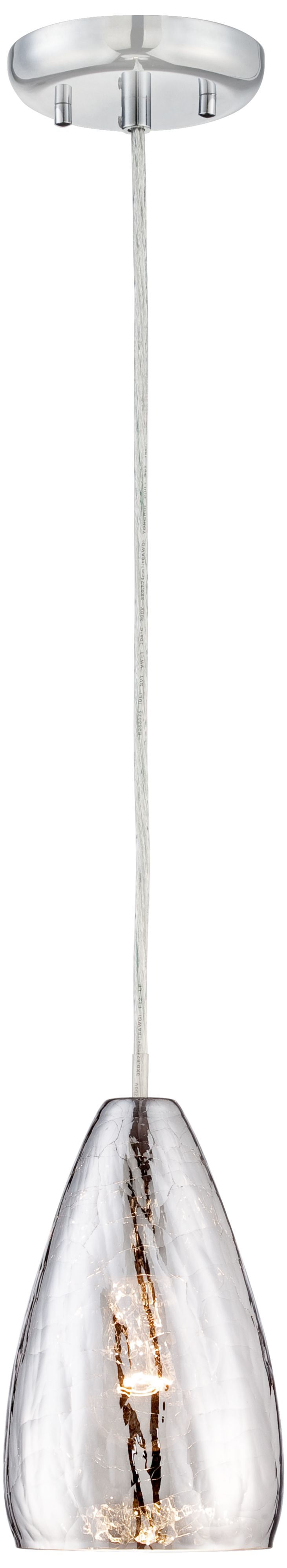 Portico 5" Wide Crackle Glass Pendant Light