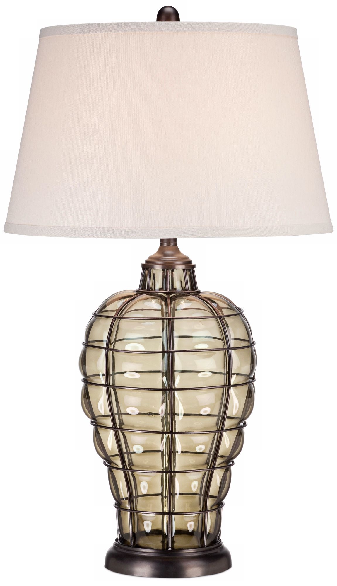 Cage Blown Glass Table Lamp