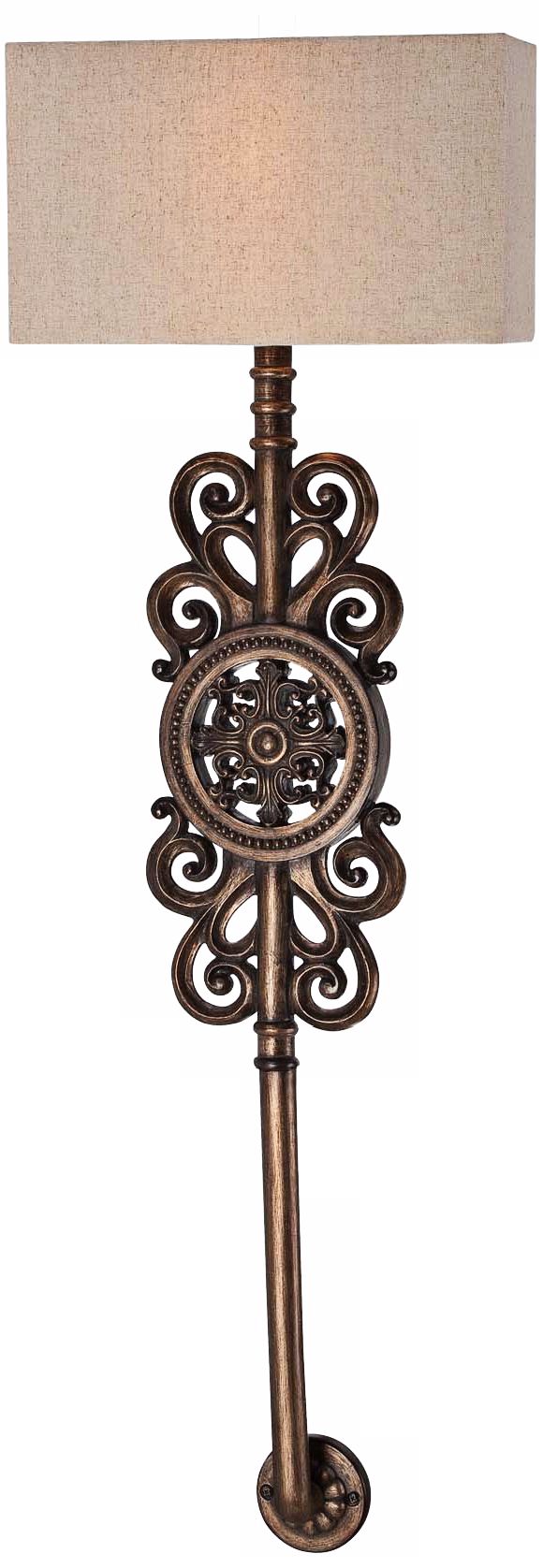 Regents Row 36 1/2" High Patina Bronze Wall Sconce