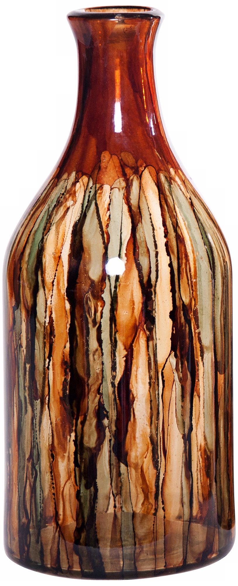 Smokey Topaz Small Hand-Blown Glass Bottle