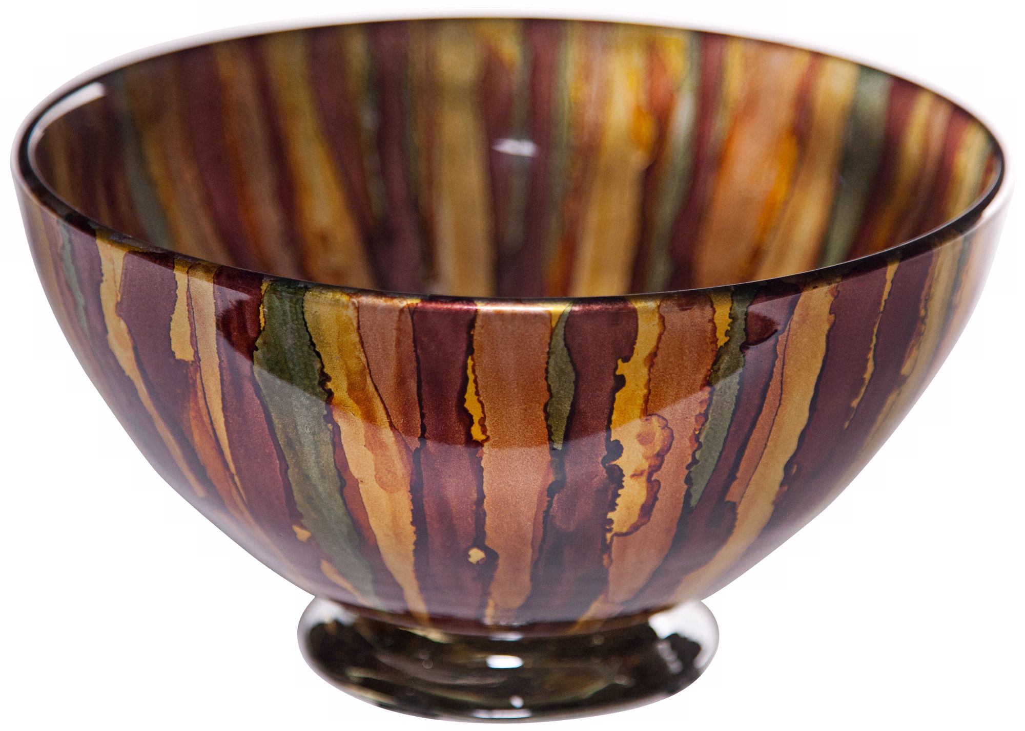 Art Glass Burnished Gold Decorative Bowl