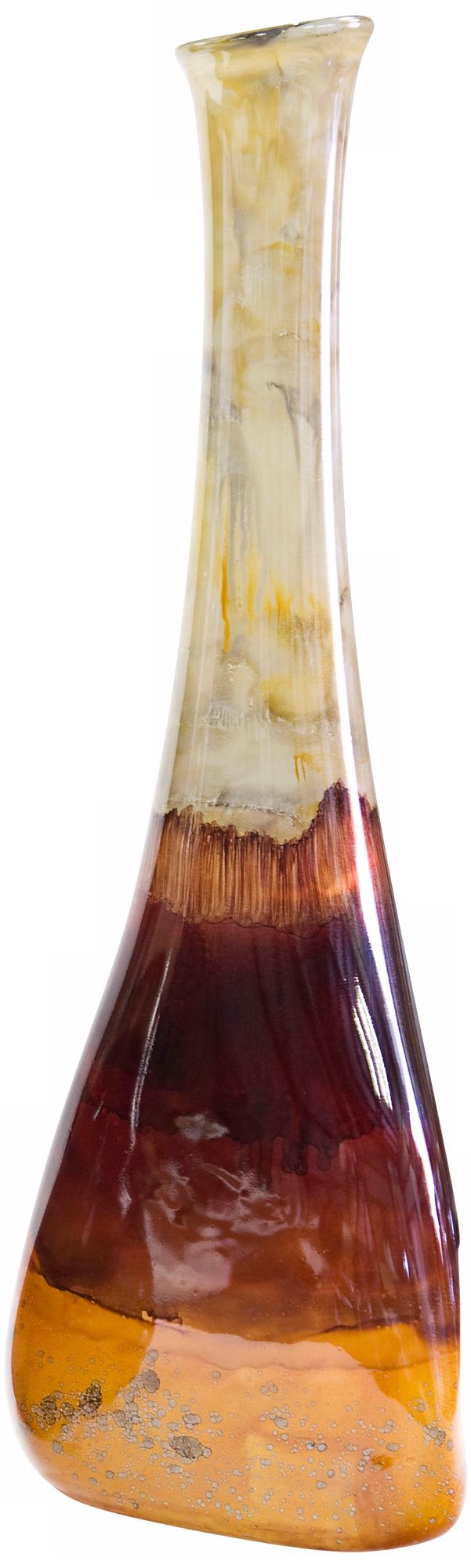 Horizon Large Hand-Blown Glass Triangle Bottle