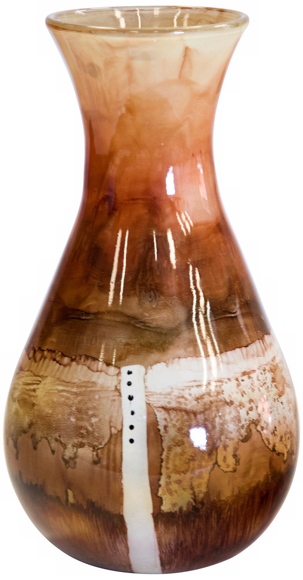 Dusty Earth Hand-Blown Art Glass Table Vase