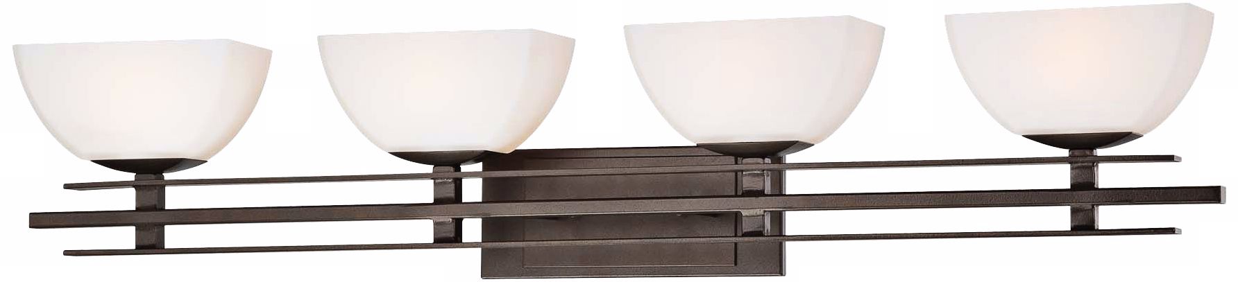 Lineage Mission 4-Light 38" Wide Smoked Iron Bath Wall Light